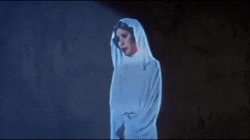 star wars princess leia youre my only hope this is our most desperate hour GIF
