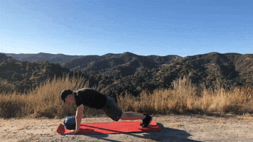 Burpee With A Press GIF