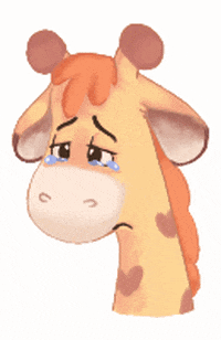 Sad Giraffe GIF