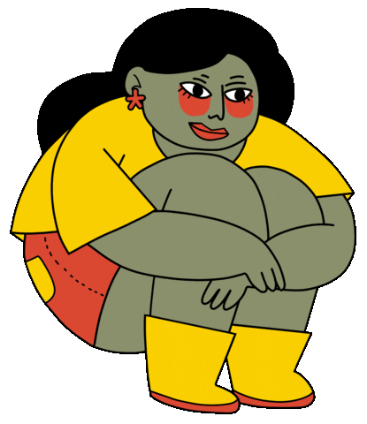Sit Down Girl Sticker