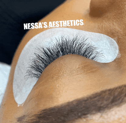 Nessas_aesthetics eyelashes eyelash extensions strip lashes GIF