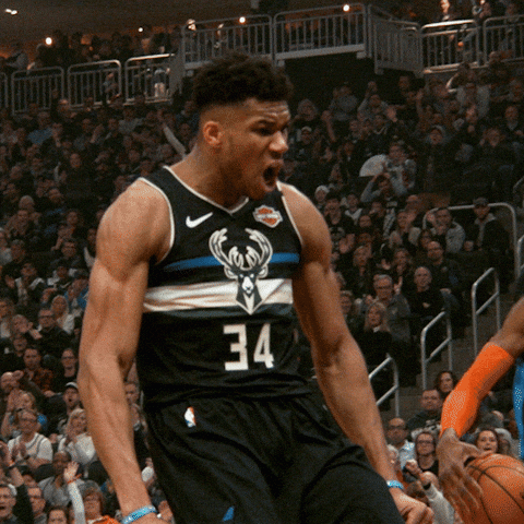Excited March Madness GIF by Milwaukee Bucks