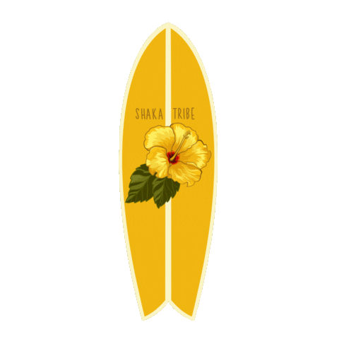 shakatribe flower yellow ocean surf Sticker