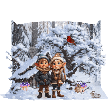 Winter Falling Snow Sticker