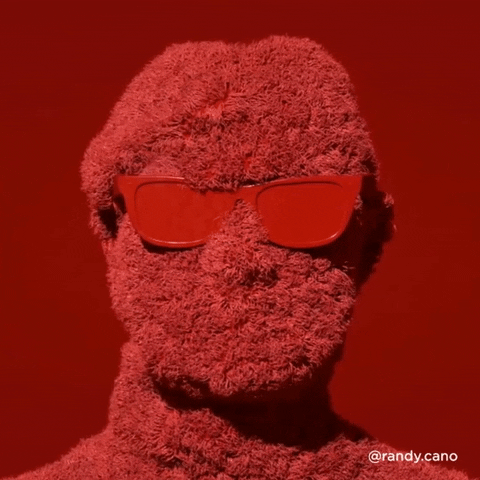 randycano trippy red weird face GIF