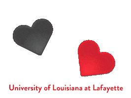Ragin Cajuns Hearts Sticker by University of Louisiana at Lafayette