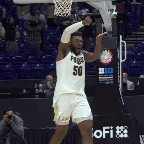 Happy College Basketball GIF by Purdue Sports