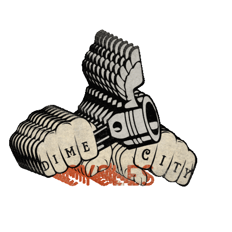 Tattoo Motorcycle Sticker by Dime City Cycles