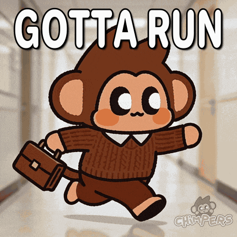 On My Way Running GIF by Chimpers