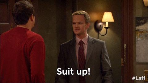 Suit Up How I Met Your Mother GIF by Laff - Find & Share on GIPHY