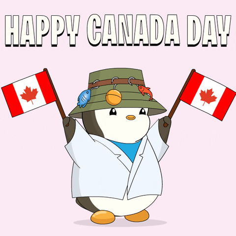 Canadian Flag GIF by Pudgy Penguins