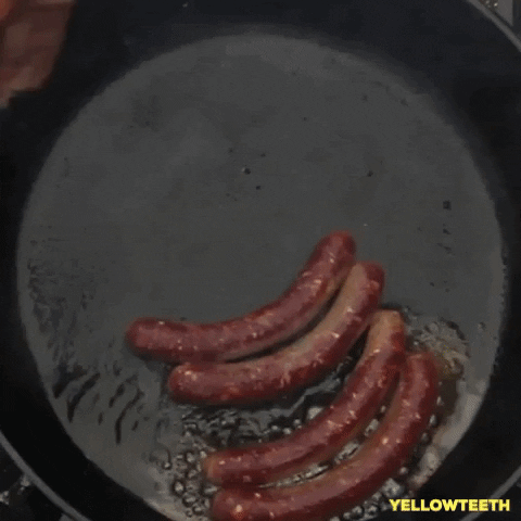 Yellowteeth food meat bacon sausage GIF