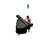 thesimaesthetic music videogame nostalgia piano Sticker