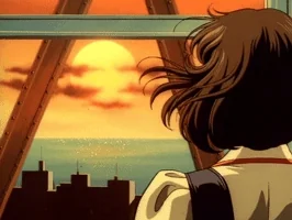 train sunset GIF