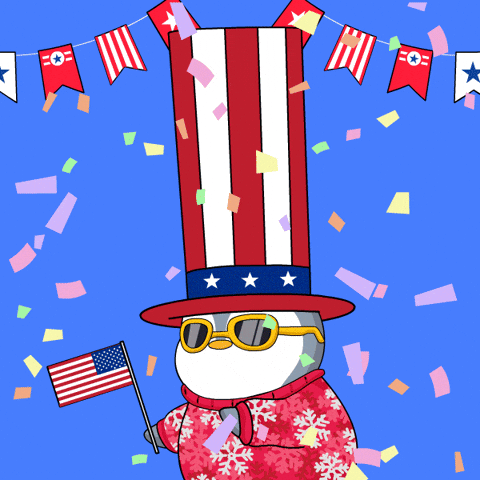 Celebrate United States GIF by Pudgy Penguins