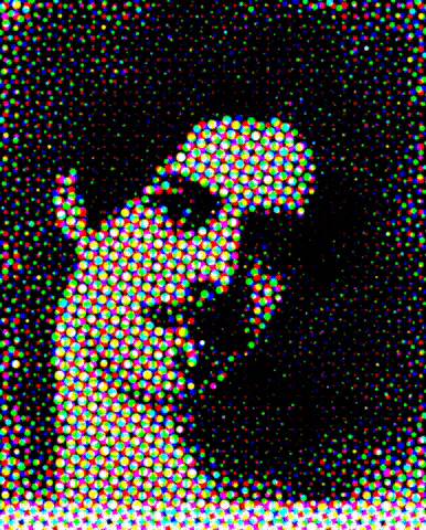 michaelpaulukonis circles halftone abstracted vorticism GIF