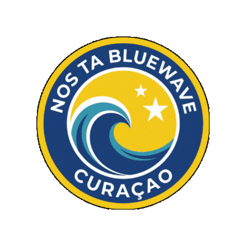 Blue Wave Sticker by Curacao FTW