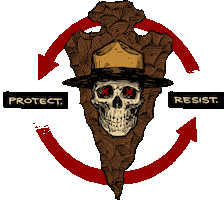 Resist National Park Sticker by Claire Hummel