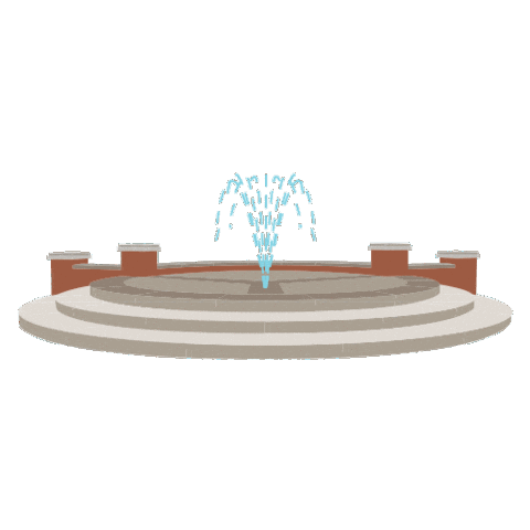 Fountain Ycp Sticker by York College of Pennsylvania