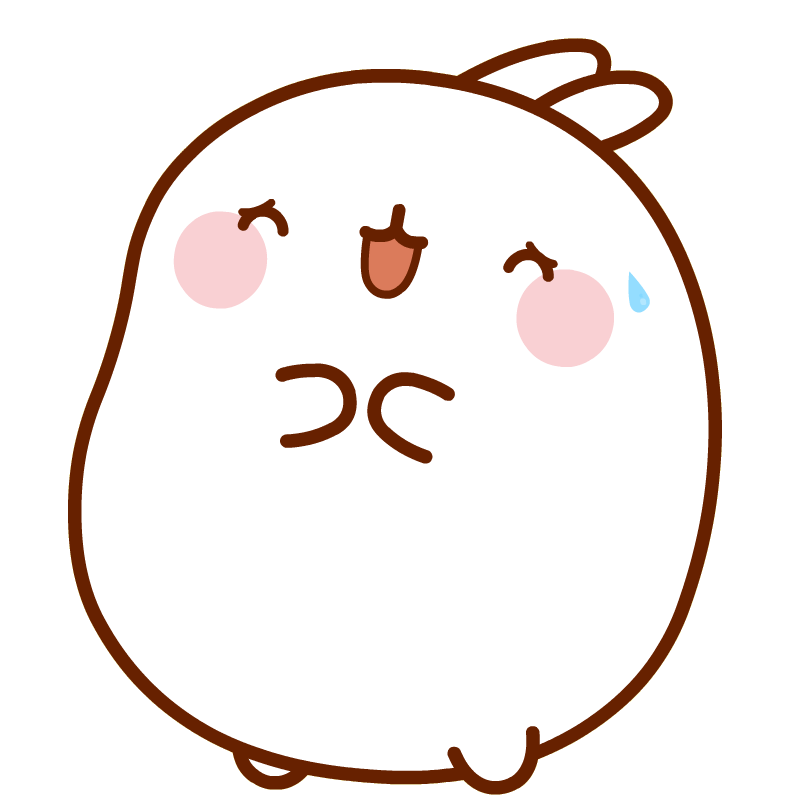 Sadness Smile Sticker by Molang for iOS & Android | GIPHY