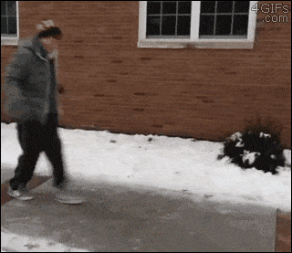 Image result for slipping on ice gif