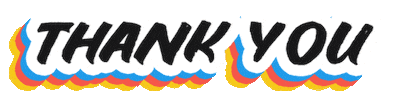 Thanks Thank You Sticker by Nueva Creative