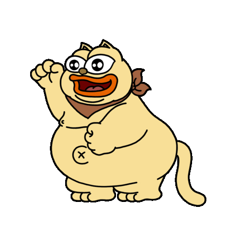 Fat Cat Dance Sticker by ChonkyCom