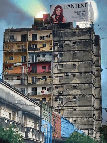 Old Building Rain GIF