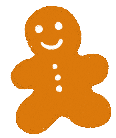 Gingerbread Man Smile Sticker