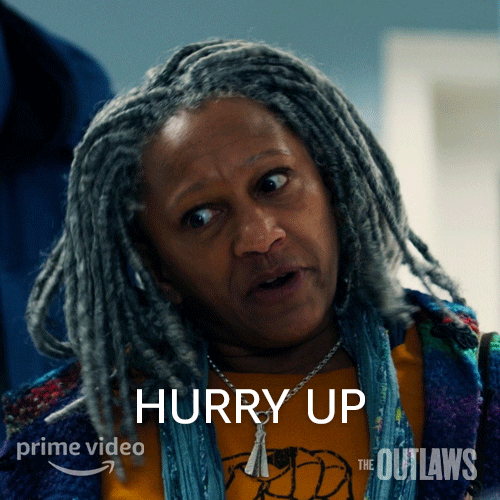 Hurry Up Rush GIF by Amazon Prime Video