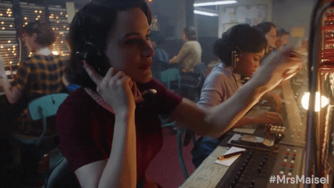 Rachel Brosnahan Call Center GIF by The Marvelous Mrs. Maisel - Find & Share on GIPHY
