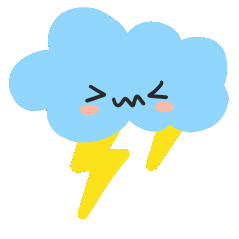 Angry Clouds Sticker