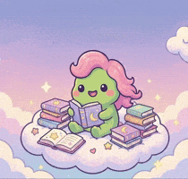 Relax Read GIF by KuteCosmos | Home of Fruffy