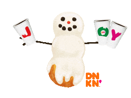 joy snowman Sticker by Dunkin’
