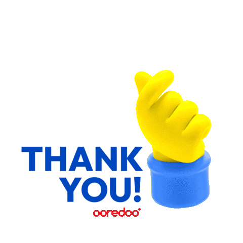 Happy Thanks Sticker by Ooredoo Maldives