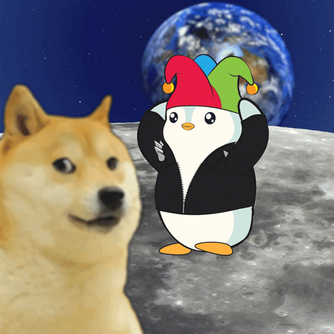 To The Moon Dancing GIF by Pudgy Memez