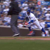 Javier Baez Throwing Baseball GIF
