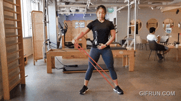 Resistance Band Single Arm Lateral Raises GIF