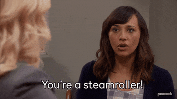 Parks And Recreation Steamroller GIF by PeacockTV