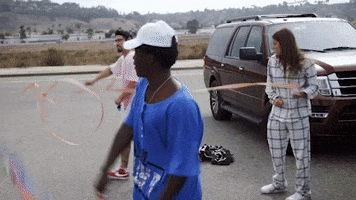 ribbons ribbon twirling GIF by KING OF THE ROAD