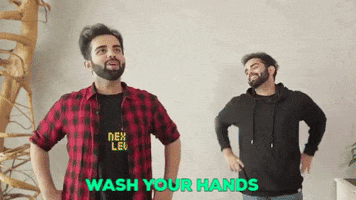 Clean Hands Smile GIF by Social Nation