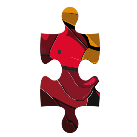 Ironman Puzzle Piece Sticker by BILIM-INNOVATION