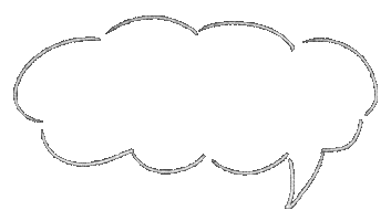 白 Speechbubble Sticker