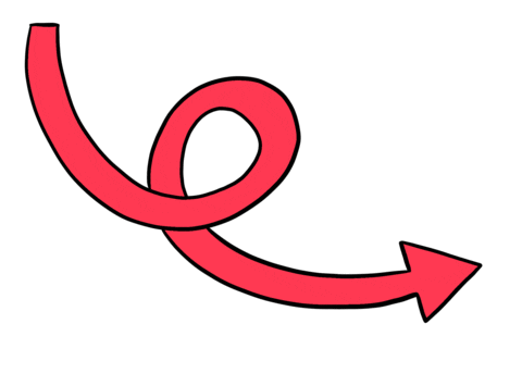 This Way Arrow Sticker by Rafs Design for iOS & Android | GIPHY