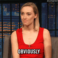 saoirse ronan rolls eyes GIF by Late Night with Seth Meyers