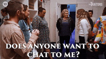 Chat To Me GIF by The Traitors Australia