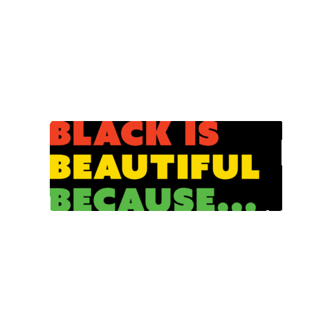 Black Beautiful Because Sticker by ShenandoahUniversity