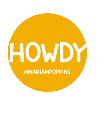 Howdy Hello Sticker by Mariam Poppins