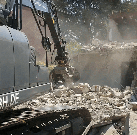 PILOTGMBH excavator demolition bagger abbruch GIF