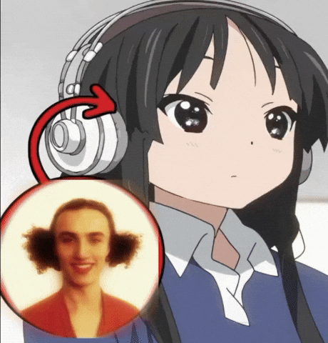 K-On Headphones On GIF
